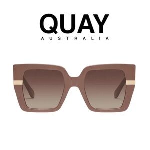 New In Package QUAY Australia NOTORIOUS Oversized Sunglasses. Doe/Gradient Brown